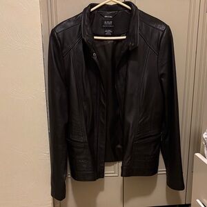 a.n.a Sleek Brown Leather Jacket for Women